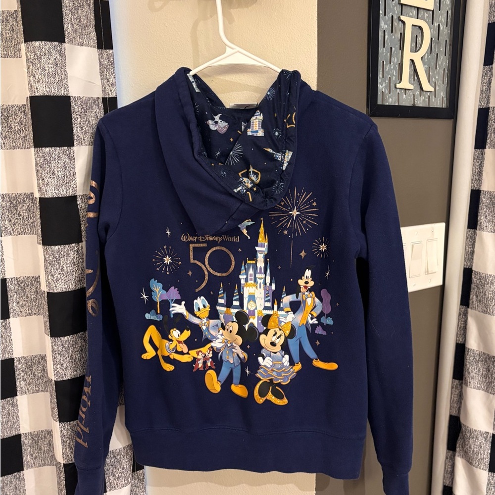Disney Navy Blue Hoodie with Mickey and Friends